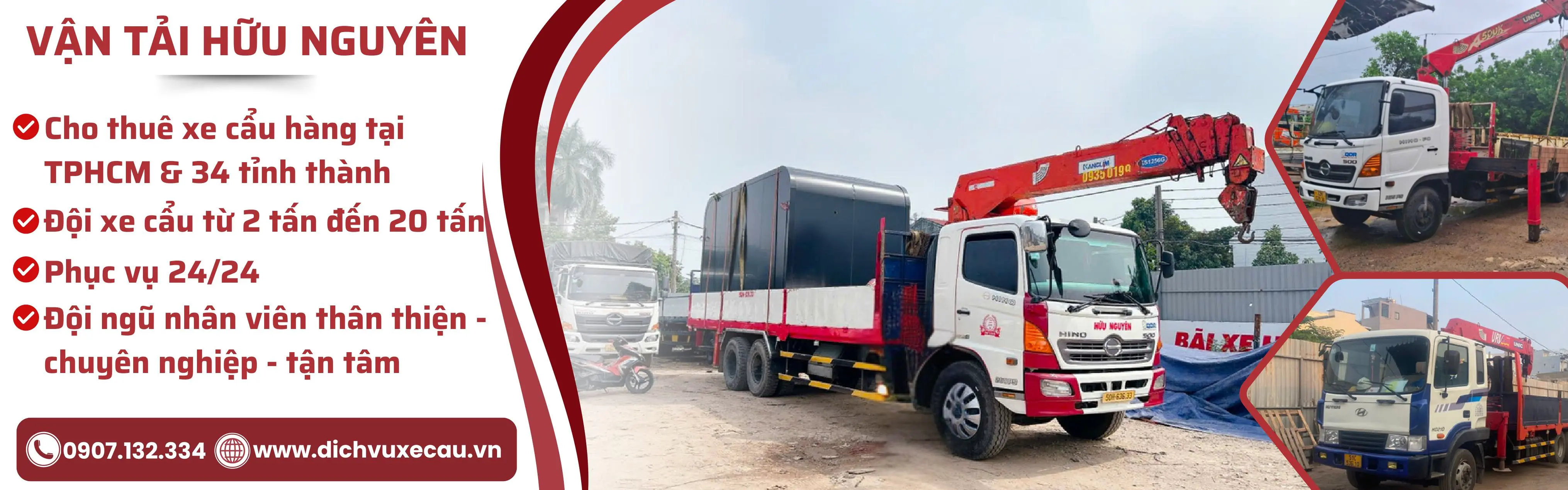 CHUYÊN CHO THUÊ XE CẨU TỪ 2 - 10 TẤN