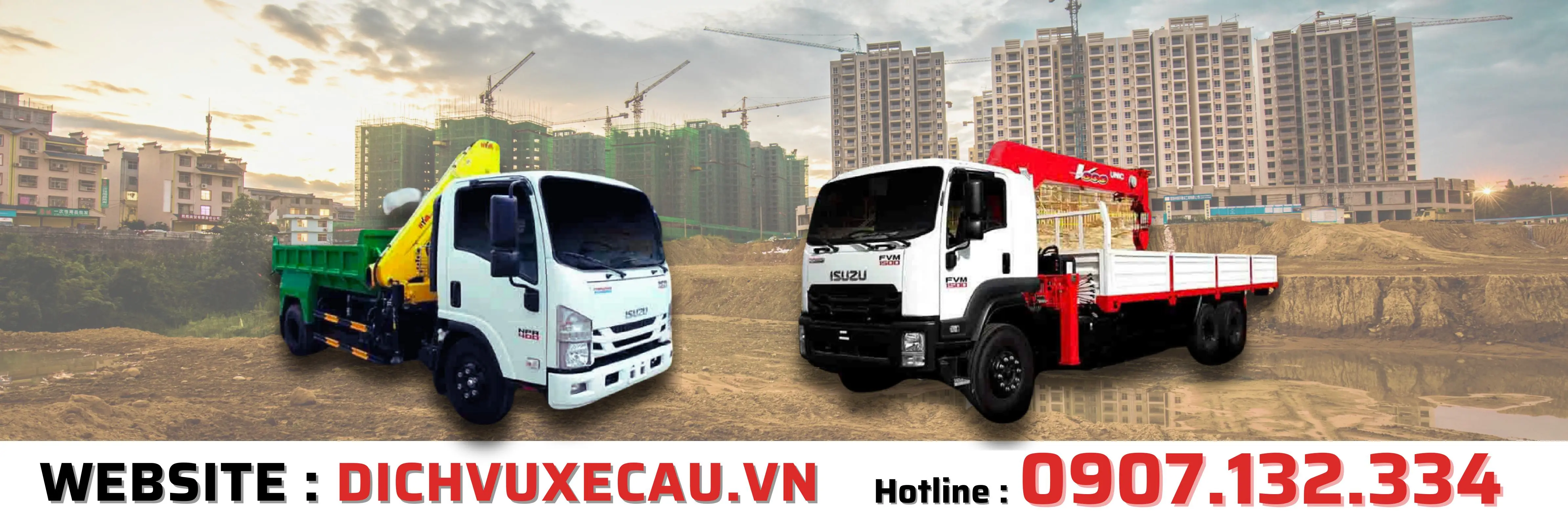 CHUYÊN CHO THUÊ XE CẨU TỪ 2 - 10 TẤN