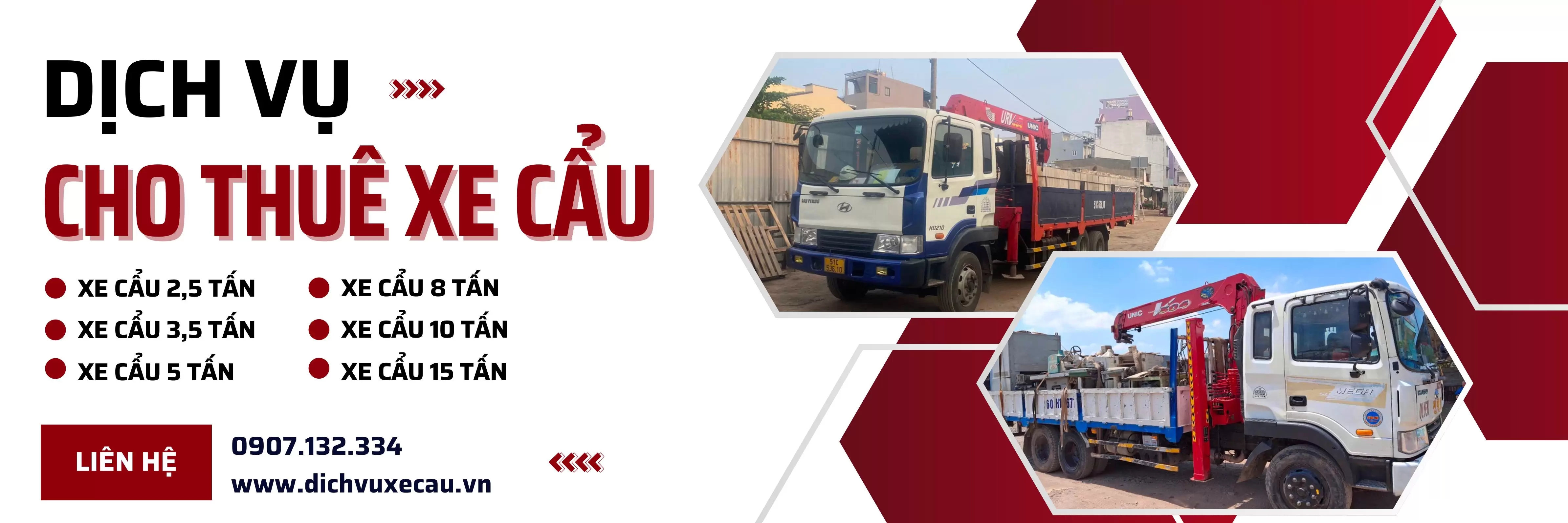CHUYÊN CHO THUÊ XE CẨU TỪ 2 - 10 TẤN